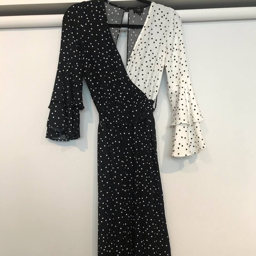 River island polka dot flare Jumpsuit